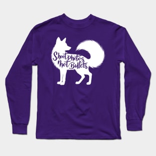 Shoot photos not bullets - Fox silhouette Long Sleeve T-Shirt